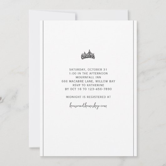 Til Death Do Us Part Halloween Bruiloft Borrel Kaart (Achterkant)