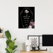 Til Death Do us Part Halloween Gotische Bloemen Sc Poster (Thuiskantoor)
