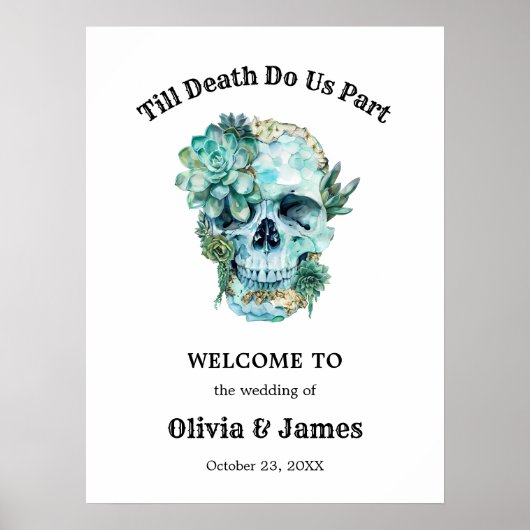Til Death Do Us Part Halloween Huwelijk Welkom Poster (Voorkant)