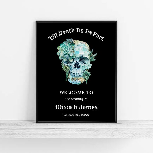 Til Death Do Us Part Halloween Huwelijk Welkom Poster
