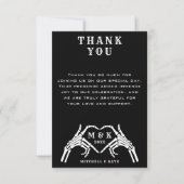 Til Death Do us Part Hart Hand Zwart Bruiloft Bedankkaart (Voorkant)