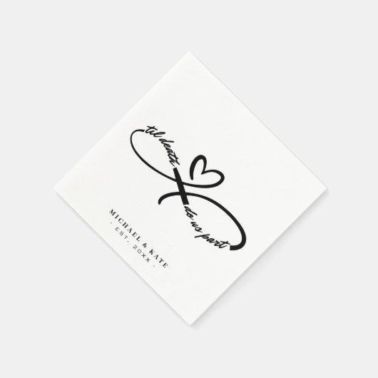 Til Death Do us Part Infinity Symbool Hart Bruilof Servet (Hoek)