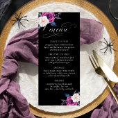'Til Death Do us Part Paarse & Zwart Bruiloft Menu