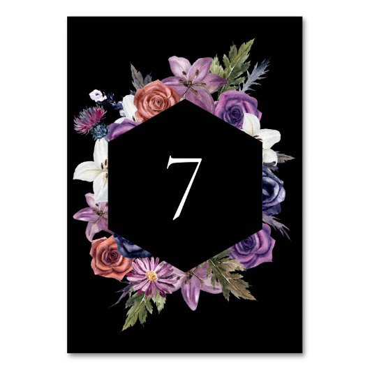 'Til Death Do us Part Paarse & Zwart Tafelnummer (Achterkant)