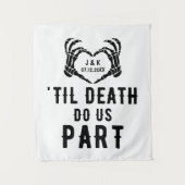 Til Death Do US Part Personalized Wedstrijd Backdr Wandkleed (Voorkant)