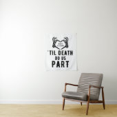 Til Death Do US Part Personalized Wedstrijd Backdr Wandkleed (In situ)