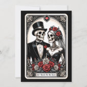 Til Death Do Us Part Rozen Tarot Wedding Kaart (Voorkant)