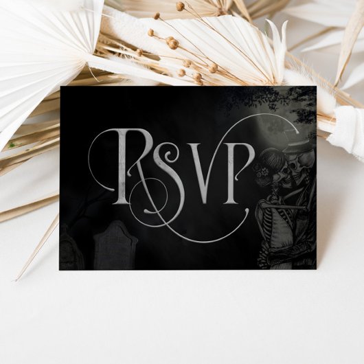 Til Death Do Us Part RSVP Mariage Response Card