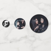 Til Death Do Us Part Schedel Foto's Gothic bruilof Confetti (Achterkanten)