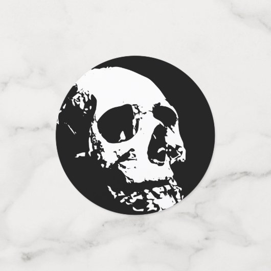 Til Death Do Us Part Schedel Foto's Gothic bruilof Confetti (Kleine voorkant)