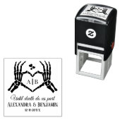 Til Death Do Us Part Skeleton Hands Hartteken #1D Zelfinktende Stempel (In situ)