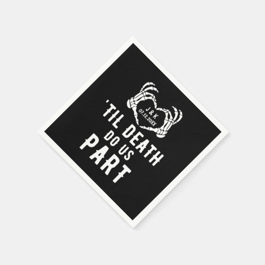 Til Death Do US Part Wedding Supplies Custom Servet (Hoek)