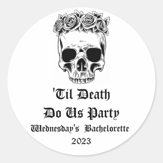 'Til Death Do US Party Bachelorette Party Stickers (Voorkant)