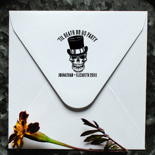 Til Death Do US Party Custom Groom Gothic Skull Zelfinktende Stempel