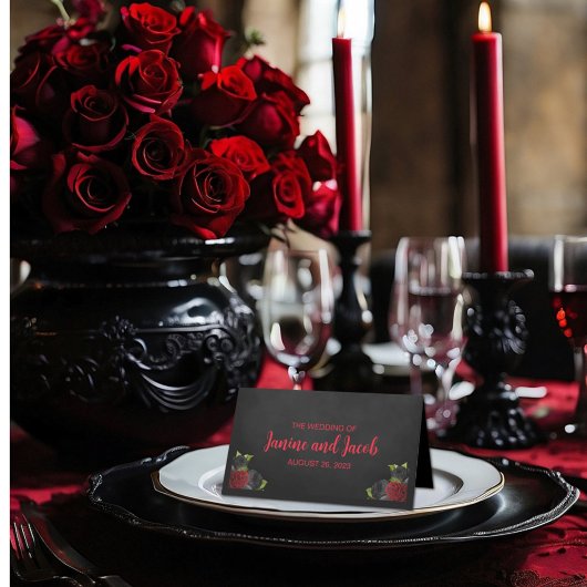 Til Death Do Us Party Gothic Rood & Zwart Rozen Pl