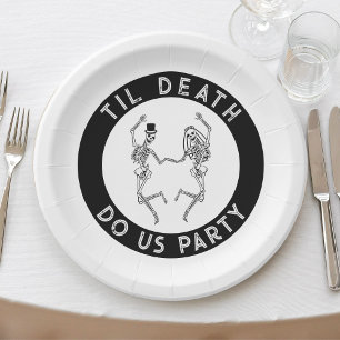 Til Death Do US Party Skelet Paar Bachelorette Papieren Bordje