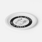 Til Death Do US Party Skelet Paar Bachelorette Papieren Bordje (Gekanteld)