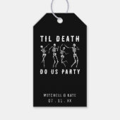 Til Death Do US Party Skeleton Bachelorette Party Cadeaulabel (Voorkant)