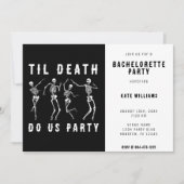 Til Death Do US Party Skeleton Bachelorette Party Kaart (Voorkant)