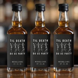 Til Death Do US Party Skeleton Bachelorette Party Likeurfles Etiket