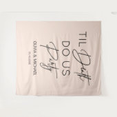 Til death do us party wedding blush backdrop wandkleed (Voorkant (horizontaal))