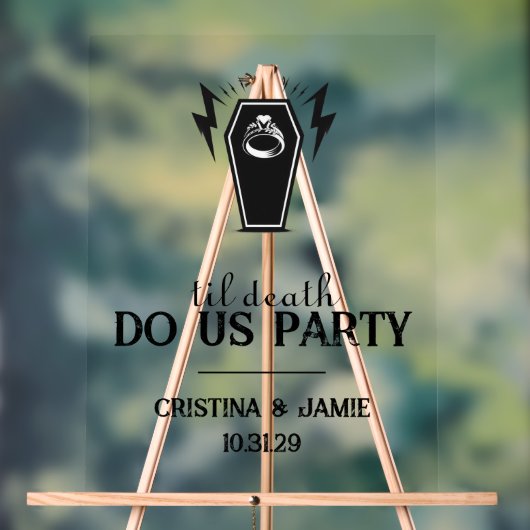 Til Death Do Us Party Wedding Symbole acrylique (Neutre)