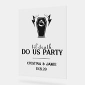 Til Death Do Us Party Wedding Symbole acrylique (Angle)