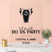 Til Death Do Us Party Wedding Symbole acrylique (Mariage)