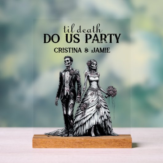 Til Death Do Us Party Wedding Symbole acrylique (Neutre)