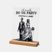Til Death Do Us Party Wedding Symbole acrylique (Angle)