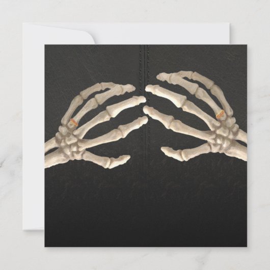 Til Death Do Us Skeleton Gold Huwelijk Kaart (Achterkant)