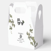 Til Death Gothic Heart Floral Skulls Bruiloft Bedankdoosjes (Geopend)