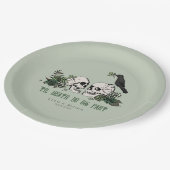 Til Death Gothic St Patricks Day Bloemenschedel Papieren Bordje (Gekanteld)