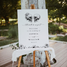 Til Death Gothique Floral Crâne noir Mariage