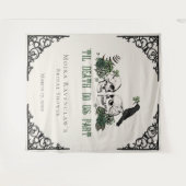 Til Death Green De heer en mevrouw Skulls Groene R Wandkleed (Voorkant (horizontaal))