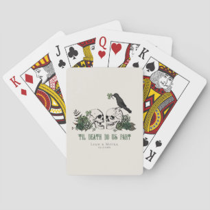 Til Death Green Gothic St Patricks Schedel en Roze Pokerkaarten