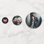 Til Death Heart Metal Font Initialen Foto's Huweli Confetti (Voorkanten)