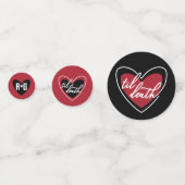 Til Death Heart Metal Font Initialen Foto's Huweli Confetti (Achterkanten)