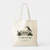 Til Death Ivoor Gotisch Vrijgezellenfeest Schedel Tote Bag (Achterkant)