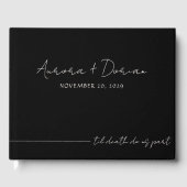 Til Death Minimal Black Mariage Livre d'invité (Recto)