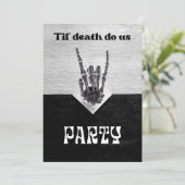 Til Death Party Bruids Douche Uitnodiging (Staand voorkant)
