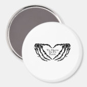 Til Death - Skelet Hart Handen Magneet (Voorkant / Achterkant)