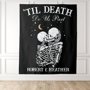 Til Death Skelet Liefhebbers Tarot Kaart Gothic Br Wandkleed