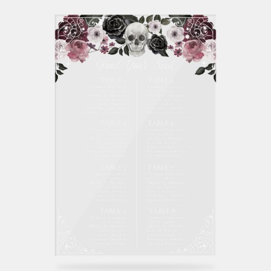 Til Death Squelette Mariage gothique Tableau de si (Recto)