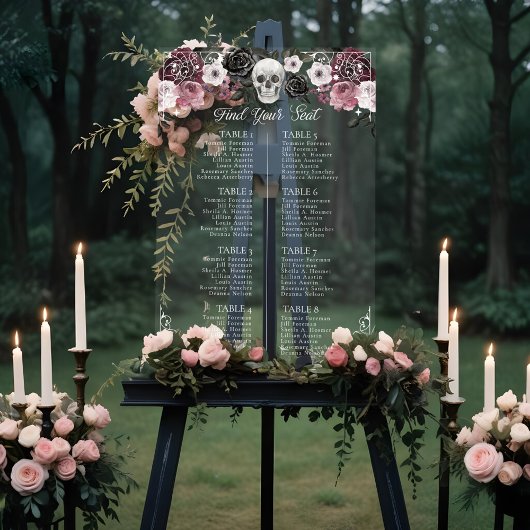 Til Death Squelette Mariage gothique Tableau de si