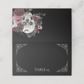 Til Death Waterverf Schedel Roos Gotische Bruiloft (Buitenkant ongevouwen)