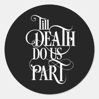 Til Death Wedding Envelope Seals Ronde Sticker