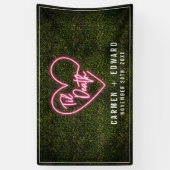 Til Death Wedding Neon Heart Banner (Verticaal)