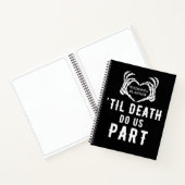 Til Death Zwart Bruiloft Planner Blank Notitieboek (Binnen)
