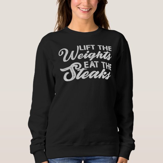 Til het gewicht op dat de steaks opeet trui (Voorkant)